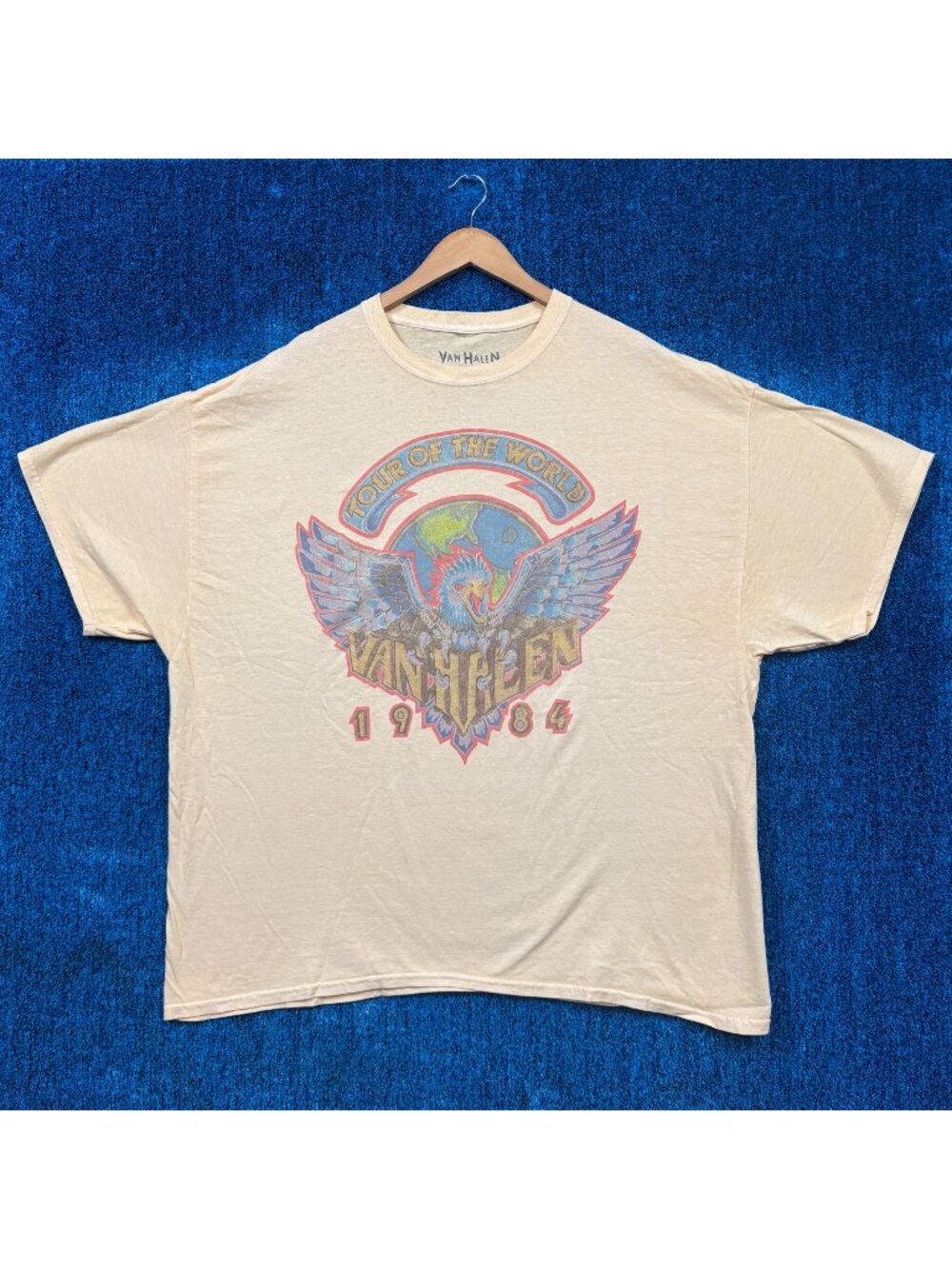 Van Halen " Tour Of The World" Graphic T-Shirt Size L/XL